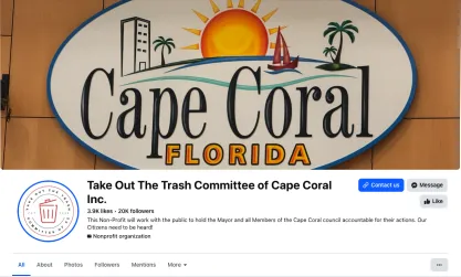 Take Out The Trash watchdog group's Facebook page